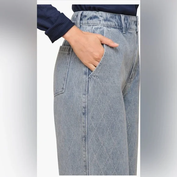 Avec Les Filles all-over diamanté embellishments jeans